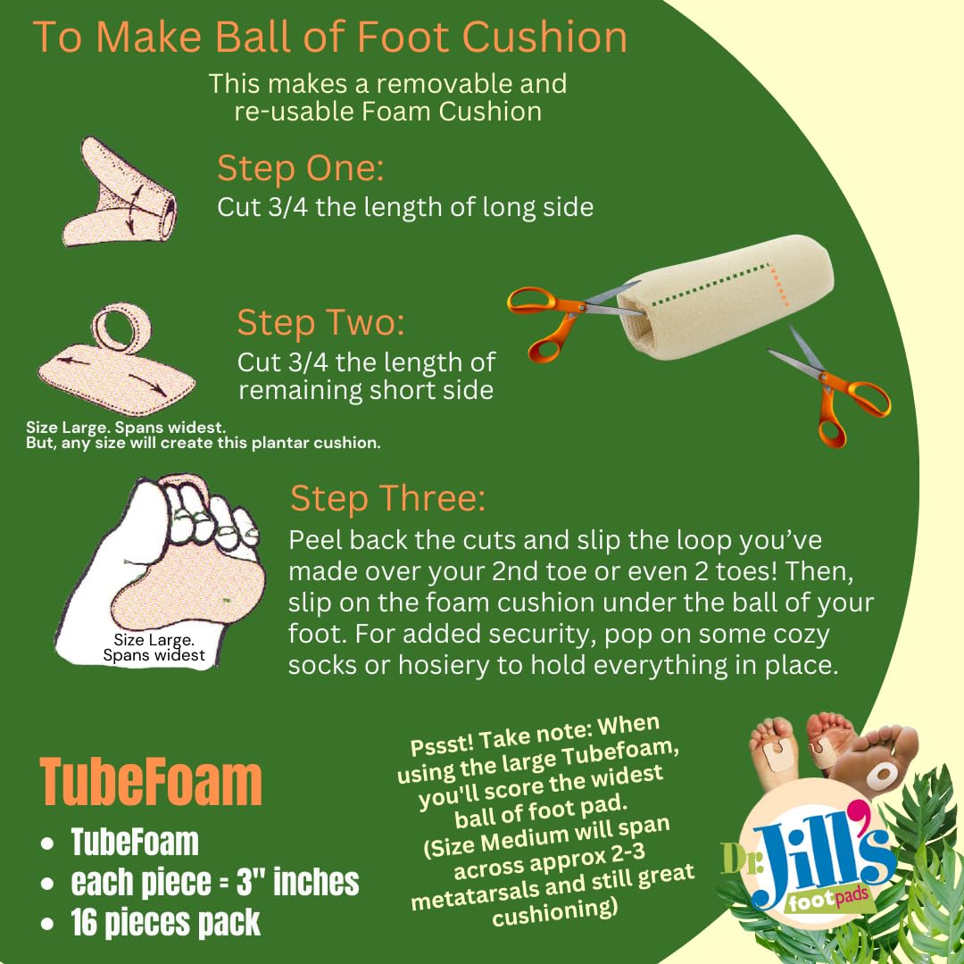 Dr. Jill's Foot Pads Tubefoam reusable pads offer long-lasting cushioning you can reapply.