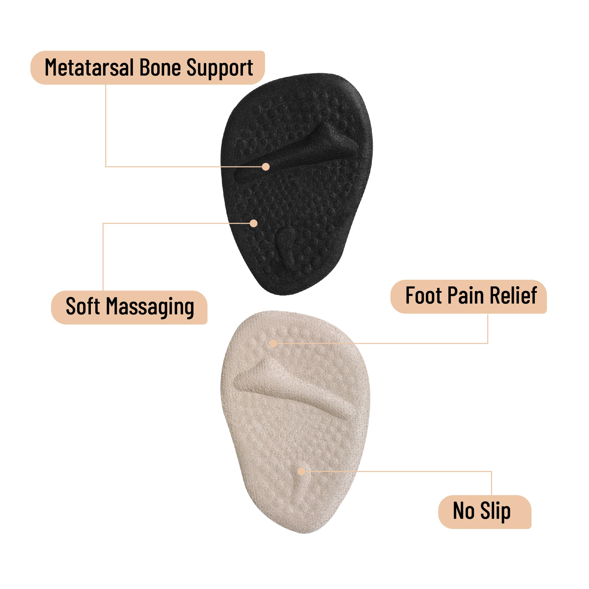 DR JK Cushions demonstrating discreet fit for various shoes