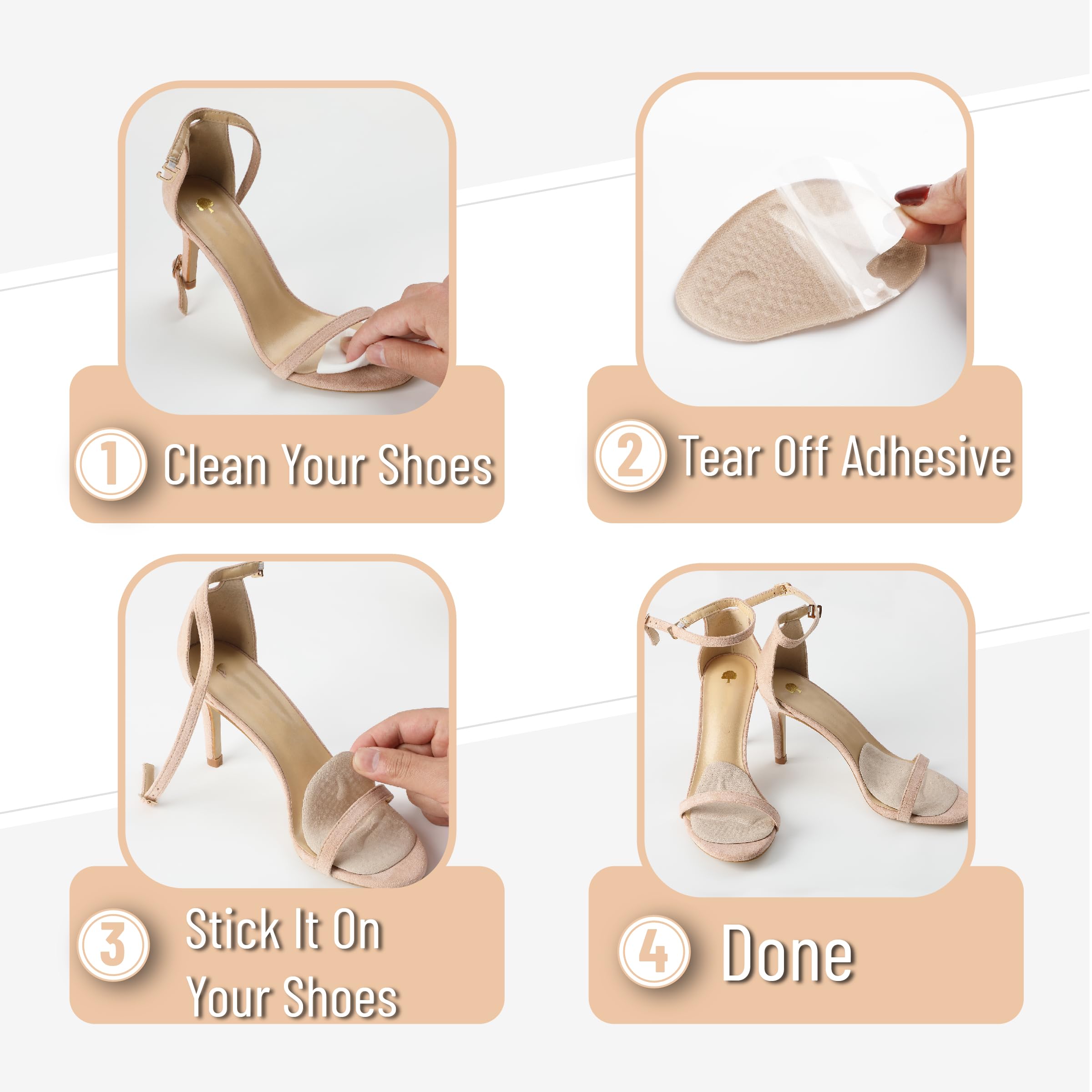 DR JK Ball of Foot Cushions inside a shoe displaying discreet profile