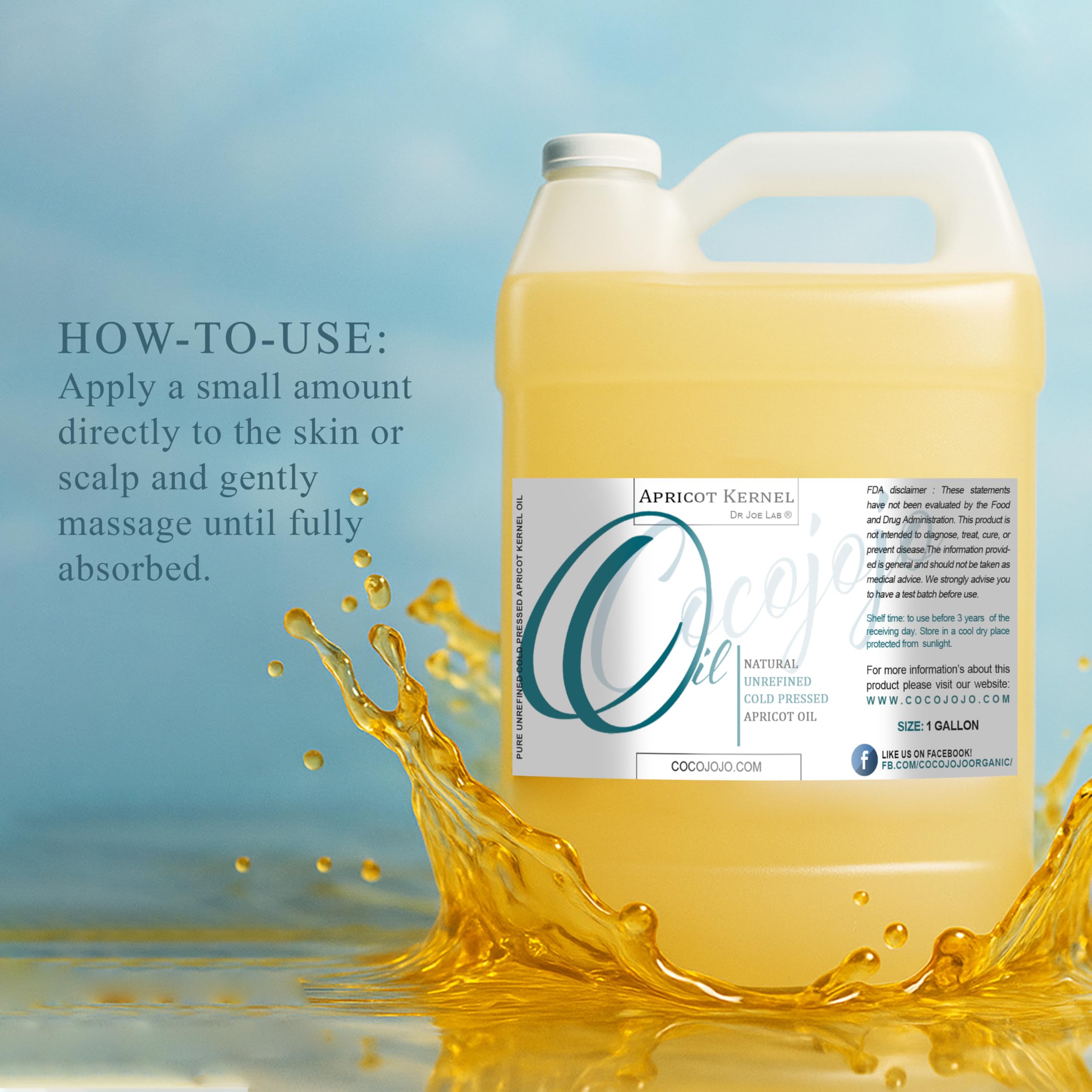 Dr Joe Lab apricot kernel oil label closeup highlights natural cold-pressed origin.