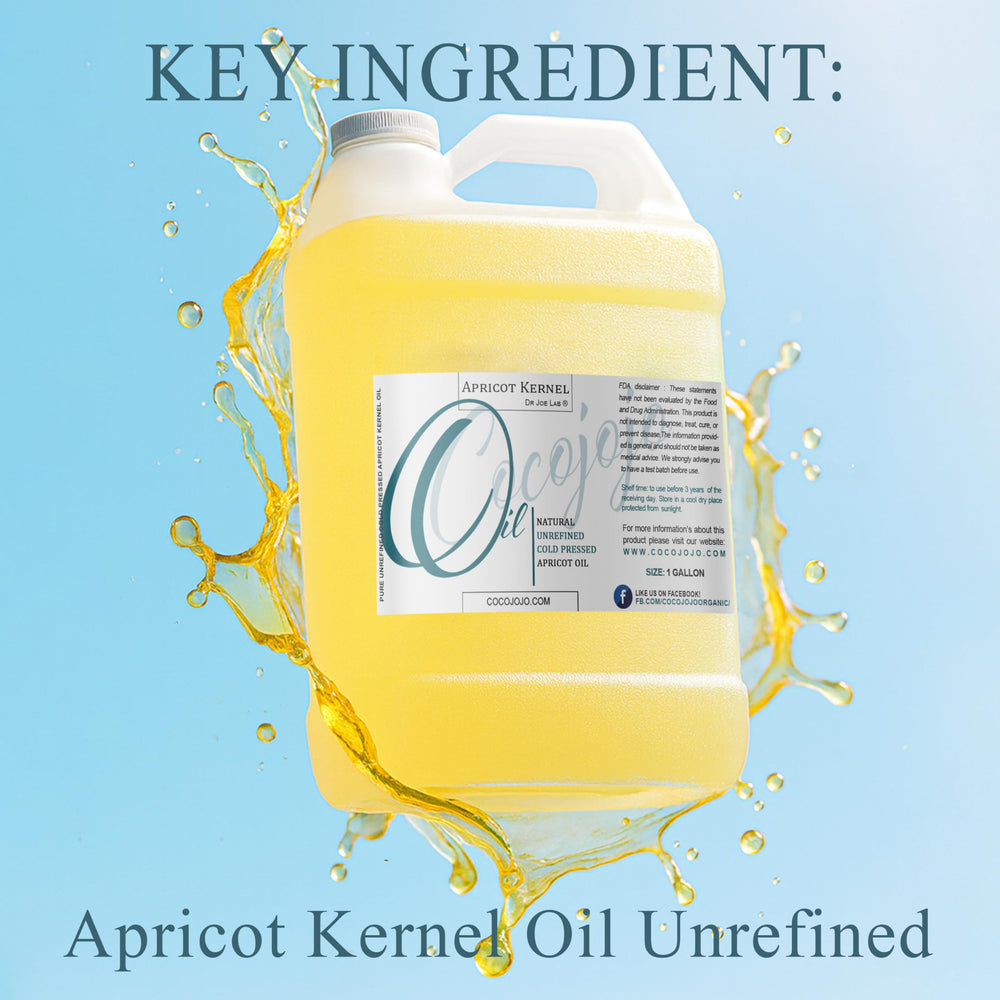 Dr Joe Lab apricot kernel oil pour ideal for light massage and absorption.