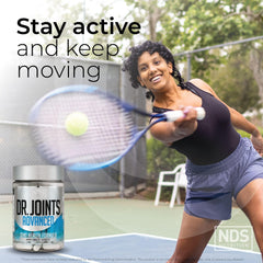 Dr. Joints NDS Nutrition Advanced capsules closeup emphasizing glucosamine and chondroitin
