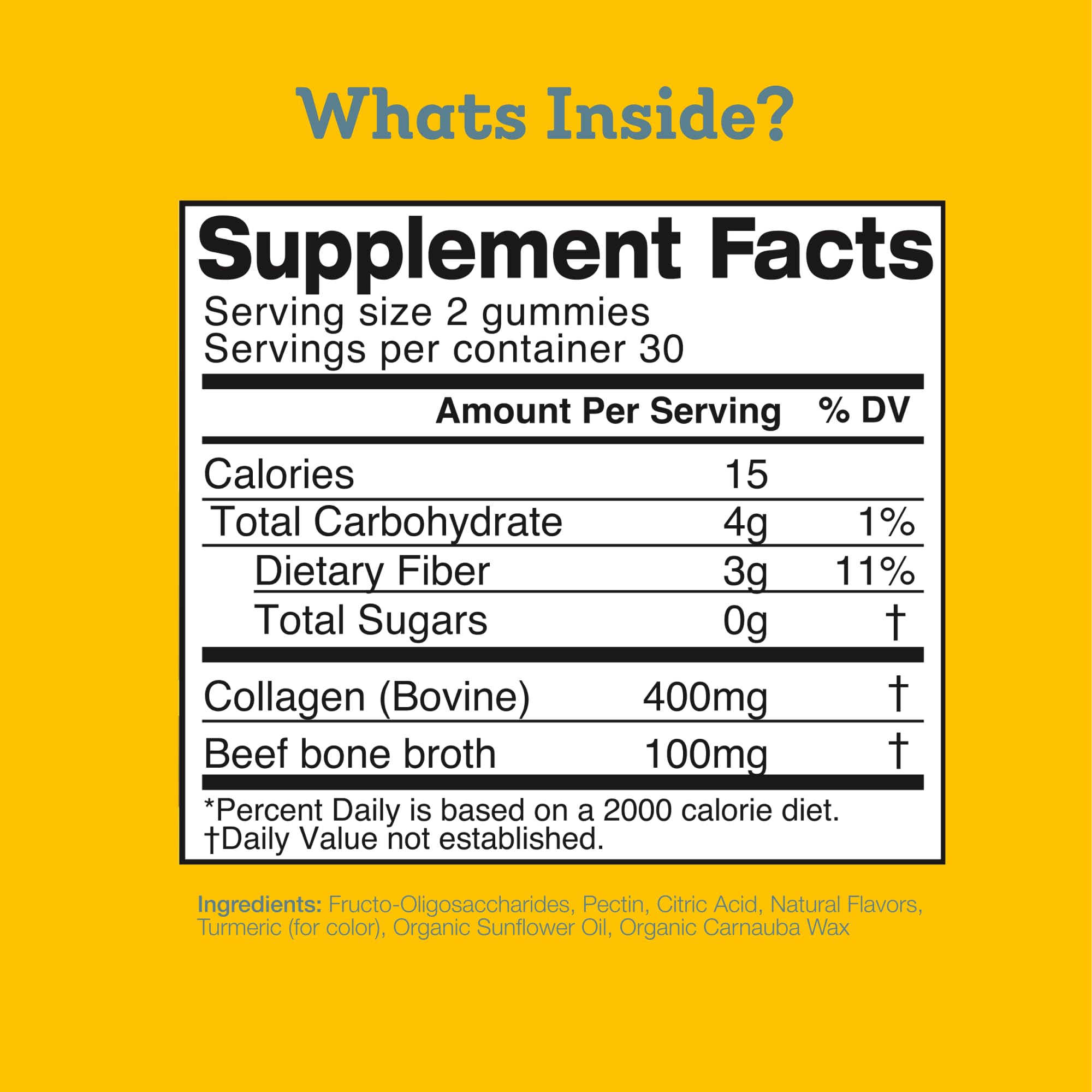 Dr. Kellyann ingredients panel shows collagen and bone broth benefits for joints and skin.