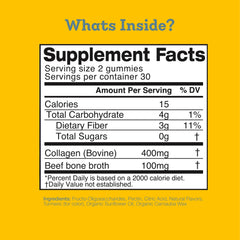 Dr. Kellyann ingredients panel shows collagen and bone broth benefits for joints and skin.