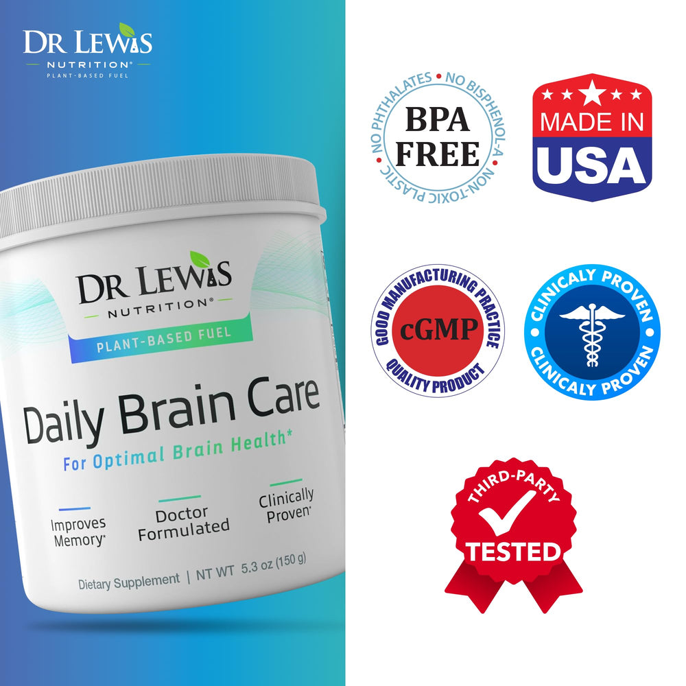 Spread of plant ingredients used in Dr Lewis Daily Brain Care
