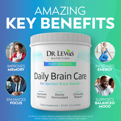 Powder jar of Dr Lewis Brain Care for easy storage and use