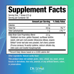 Scoop inside Dr Lewis Brain Care powder highlighting convenient serving