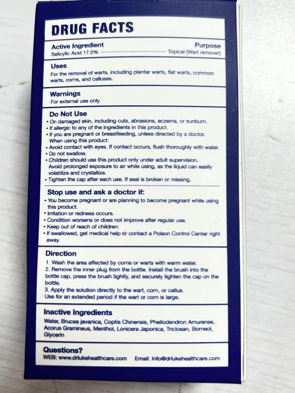 Dr. Luke long-lasting formula maintains efficacy across applications.