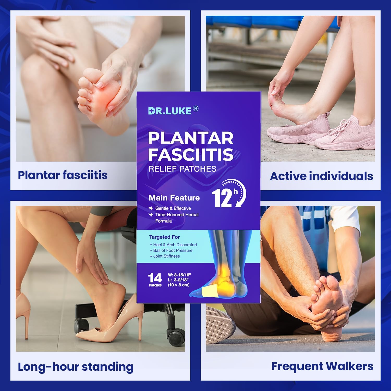 Herbal blend ingredients of Dr. Luke plantar patches.