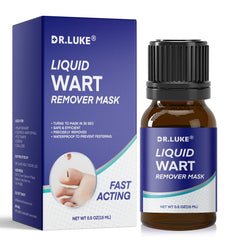 Dr. Luke plantar wart remover bottle front highlighting the exclusive 17% salicylic acid formula.