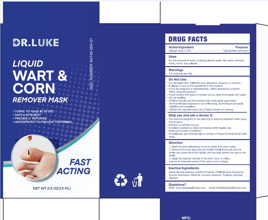 Close-up of the Dr. Luke label emphasizing long-lasting effect.