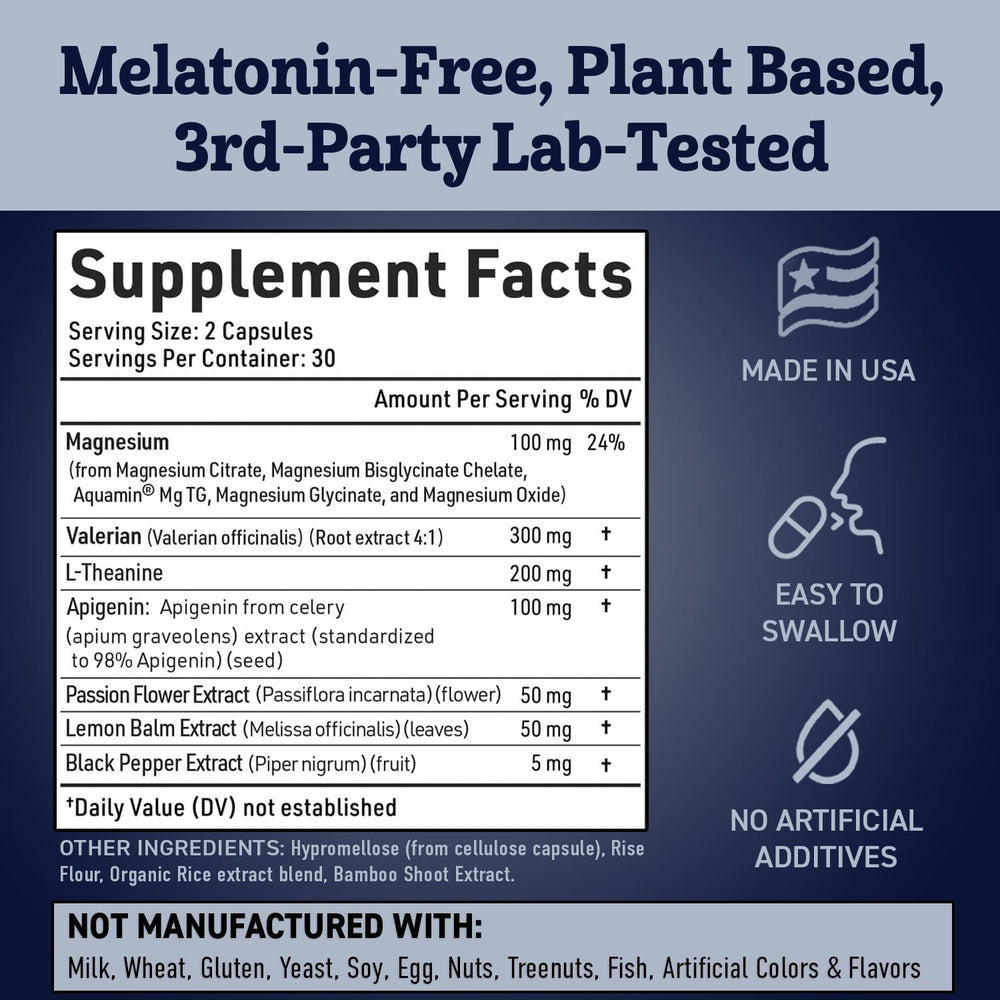 Dr. Matthew Apigenin Sleep features magnesium for neuromuscular calm.