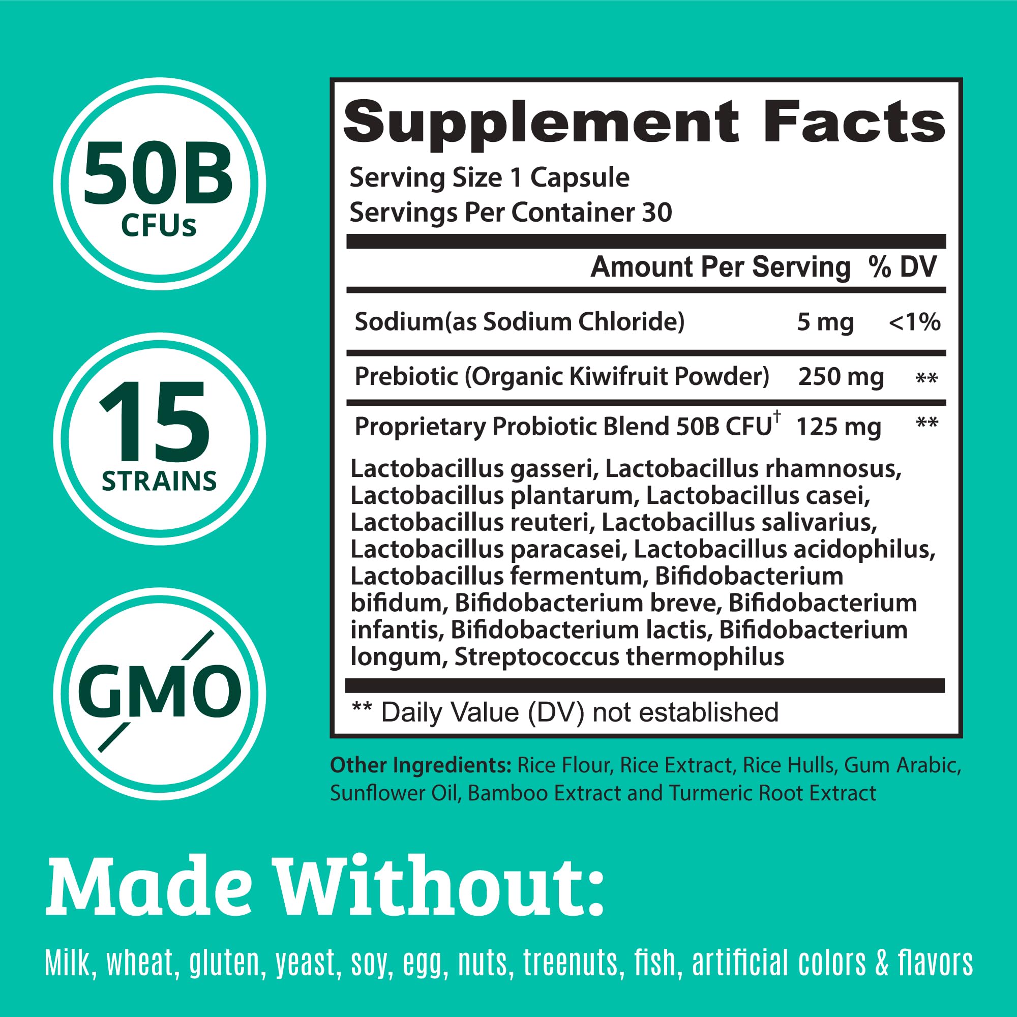 Dr. Matthew bottle with label detailing strains and 50 billion CFU.