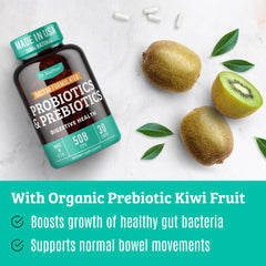 Kiwi-derived prebiotic fiber included in Dr. Matthew formula.
