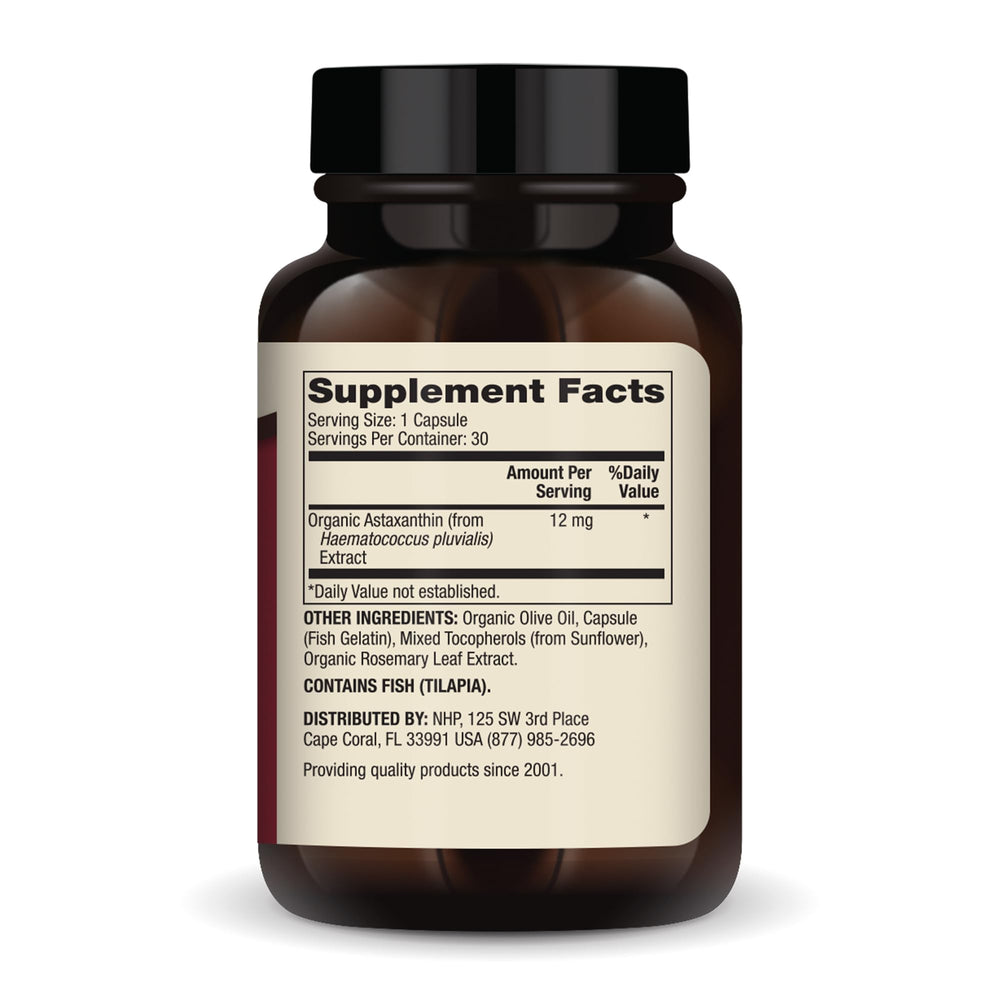 Dr. Mercola Astaxanthin bottle front view emphasizing non-GMO formula