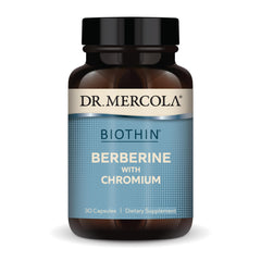 Dr. Mercola Biothin Berberine bottle with enhanced absorption promotes metabolic balance.