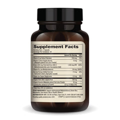 Dr. Mercola Blood Boost with Iron label close-up highlighting iron source and whole-food ingredients