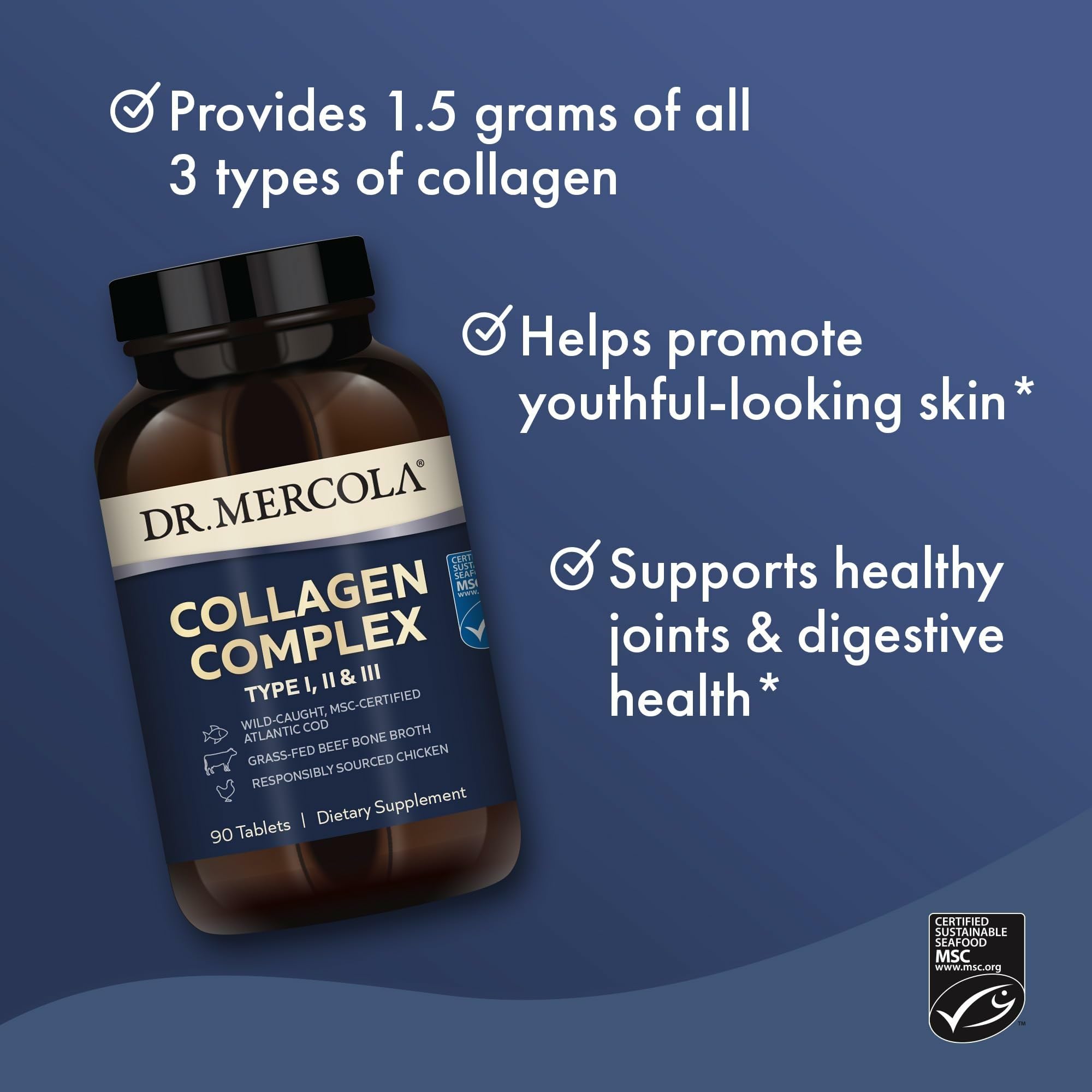 Dr. Mercola Collagen Complex stirred into a drink for daily routine