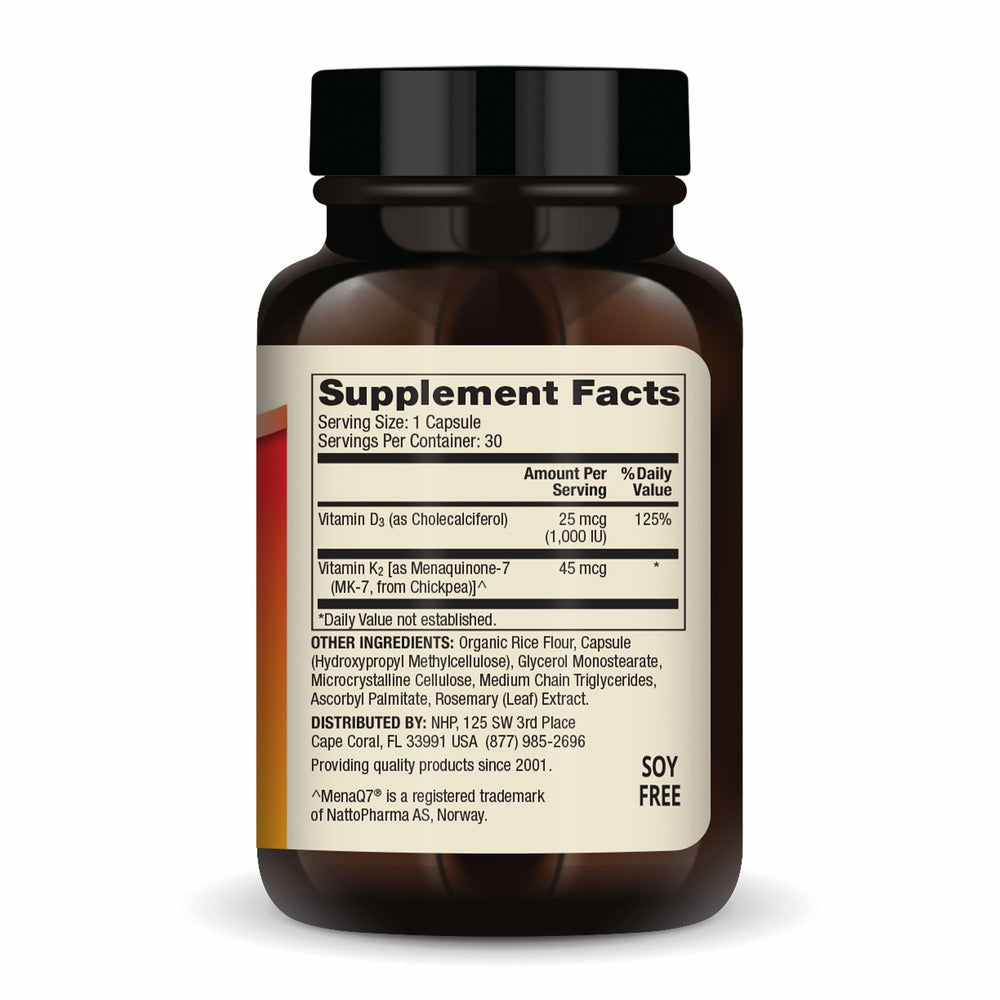 Dr. Mercola D3 K2 Low-Dose capsules ready for daily use with K2 and D3 synergy.