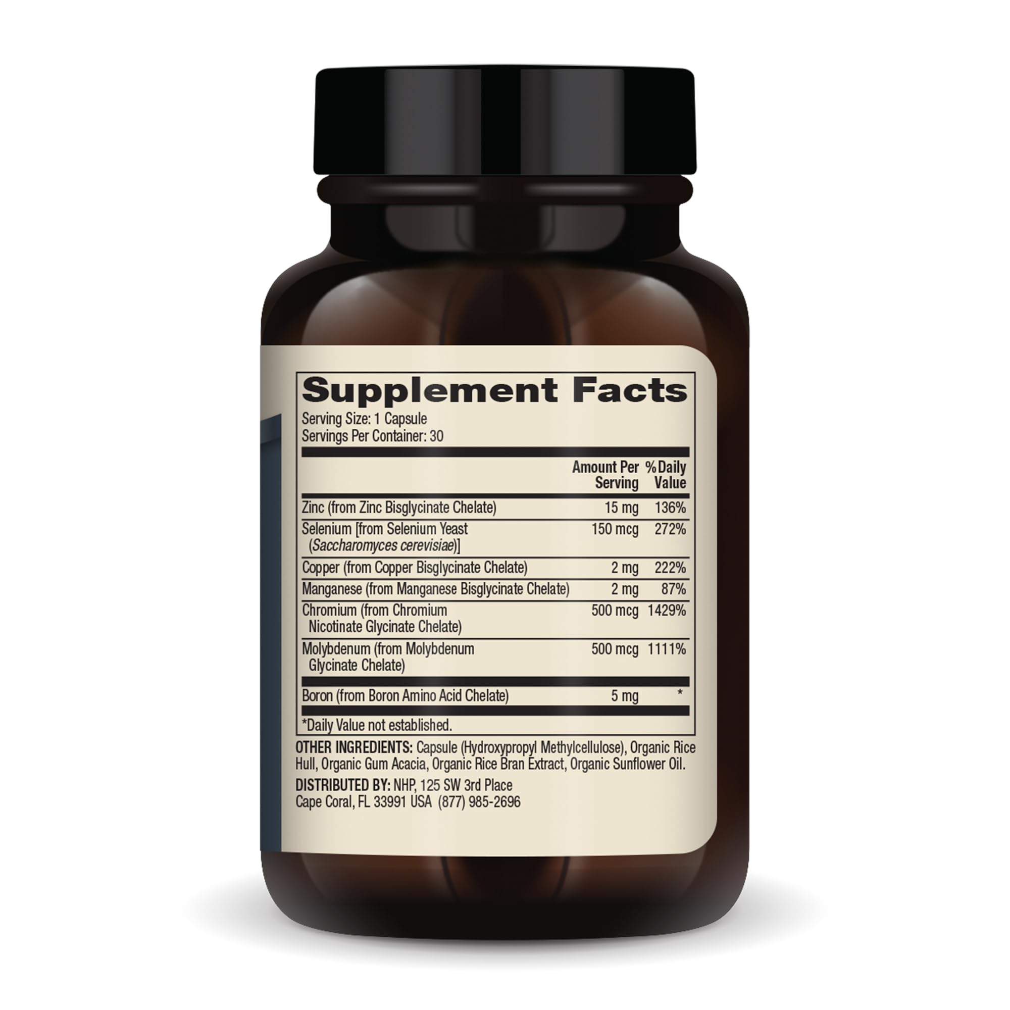 Dr. Mercola Essential Mineral Complex capsules close-up with zinc and selenium