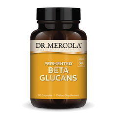 Dr. Mercola Fermented Beta Glucans bottle front highlighting vegetarian immune support