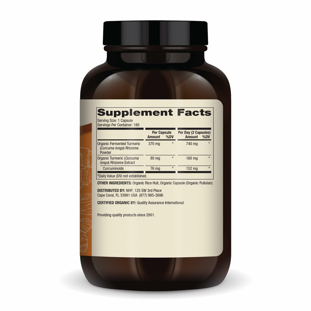 Dr. Mercola fermented turmeric capsules close-up for high-bioavailability curcuminoids.