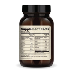 Dr. Mercola Full Spectrum Enzymes bottle back label – notes non-GMO, gluten-free, soy-free