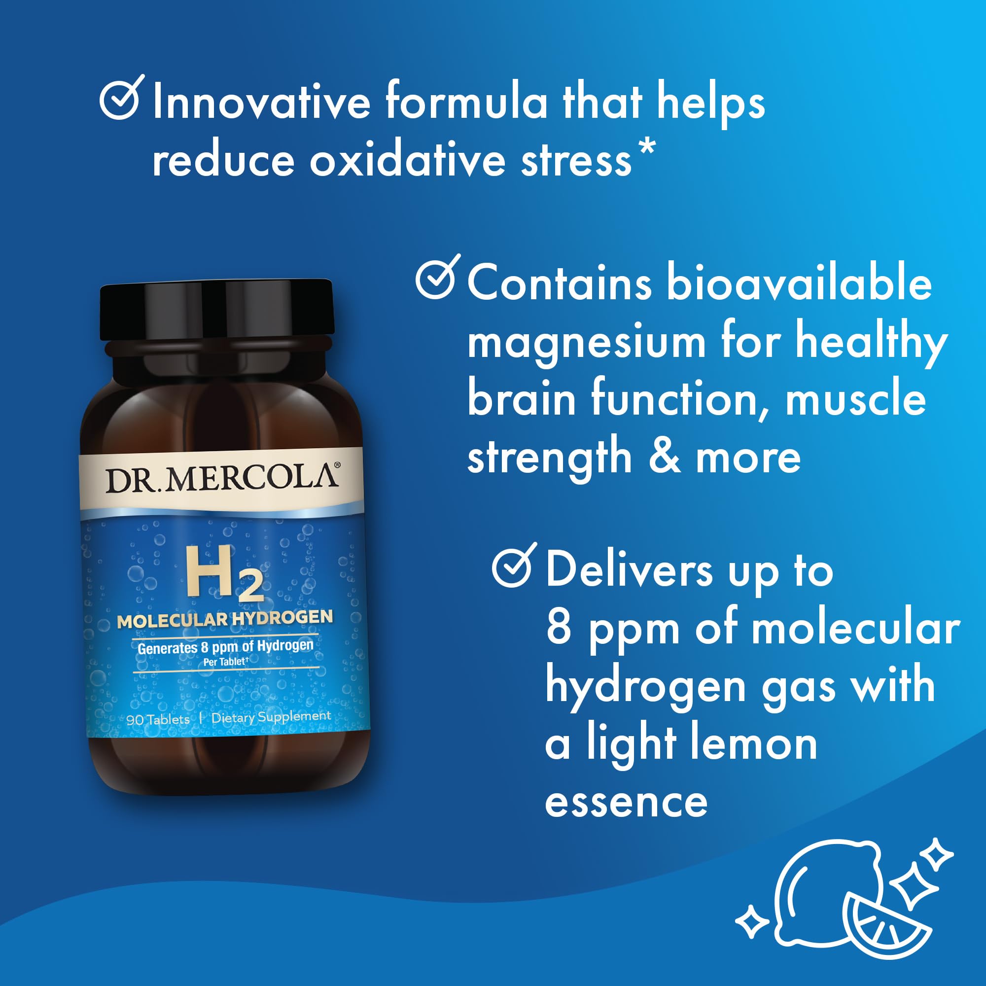 Dr. Mercola H2 packaging box showing clean, allergen-free formulation