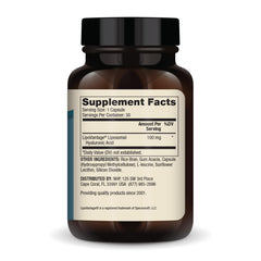 Close-up of Dr. Mercola Liposomal Hyaluronic Acid capsules highlighting easy dosing