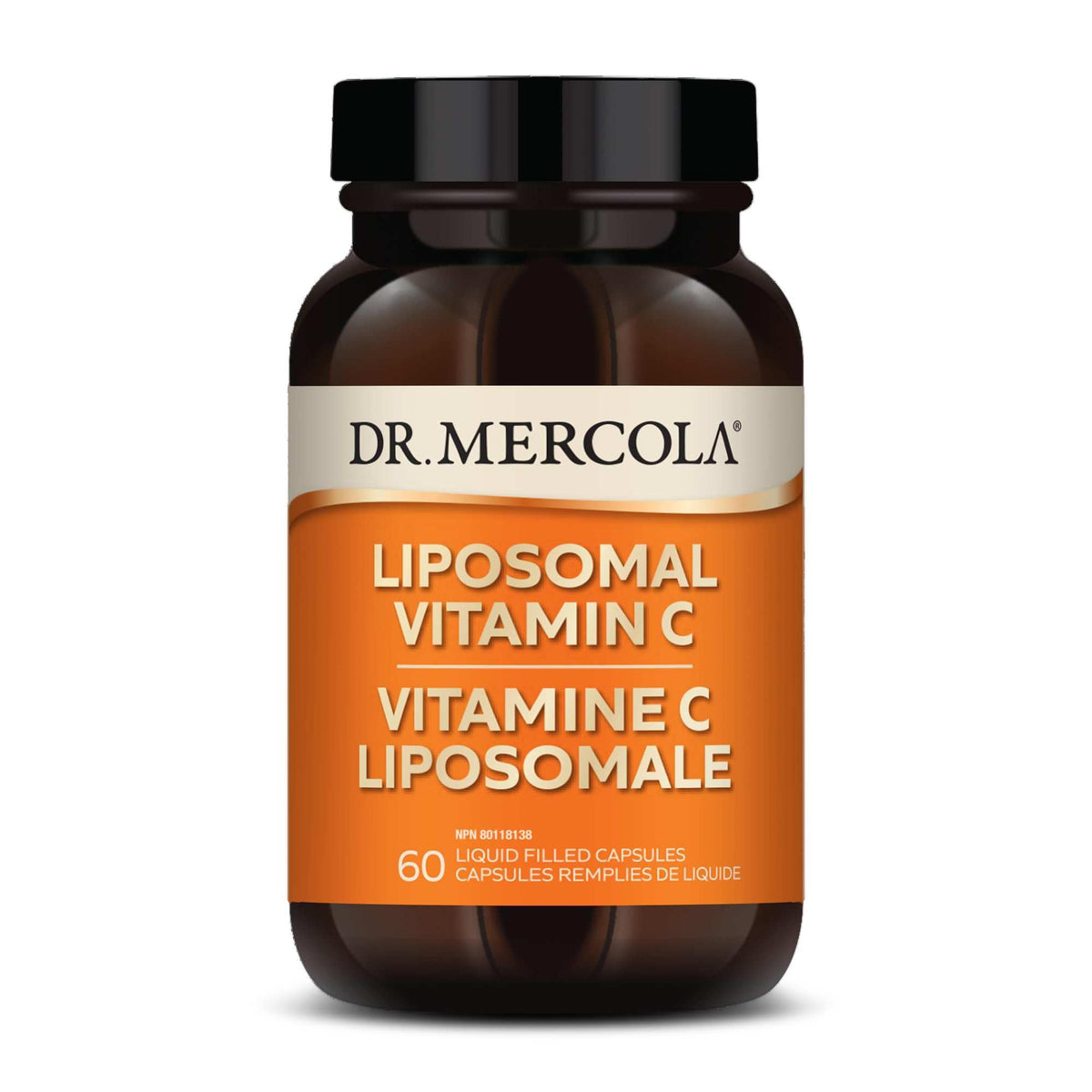 Dr. Mercola Liposomal Vitamin C bottle view showing packaging and potential immune benefits