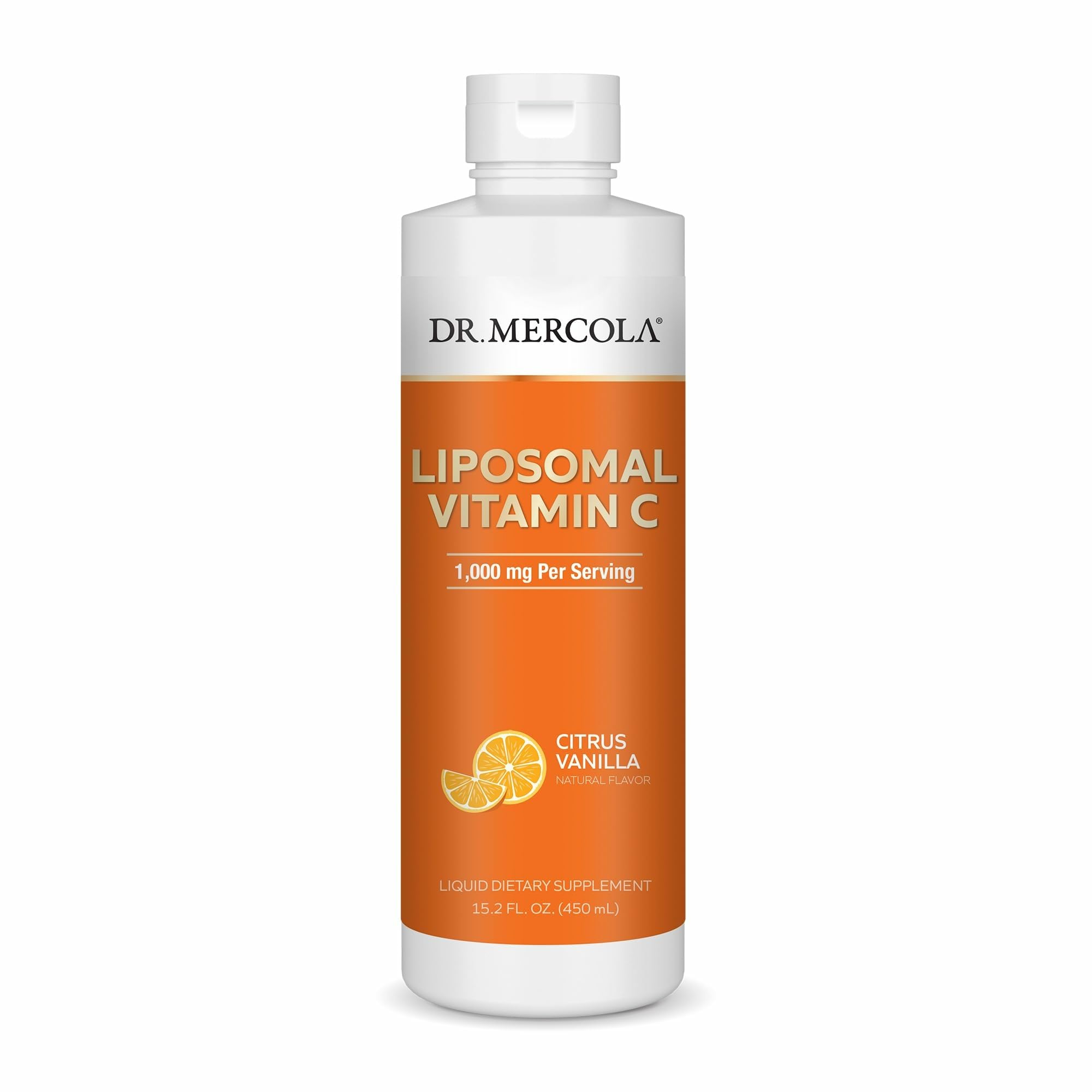 Dr. Mercola Liquid Liposomal Vitamin C bottle for daily immune support