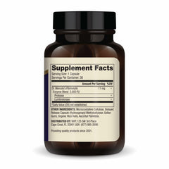 Dr. Mercola Lumbrokinase capsules shown as Non-GMO, gluten-free daily option.