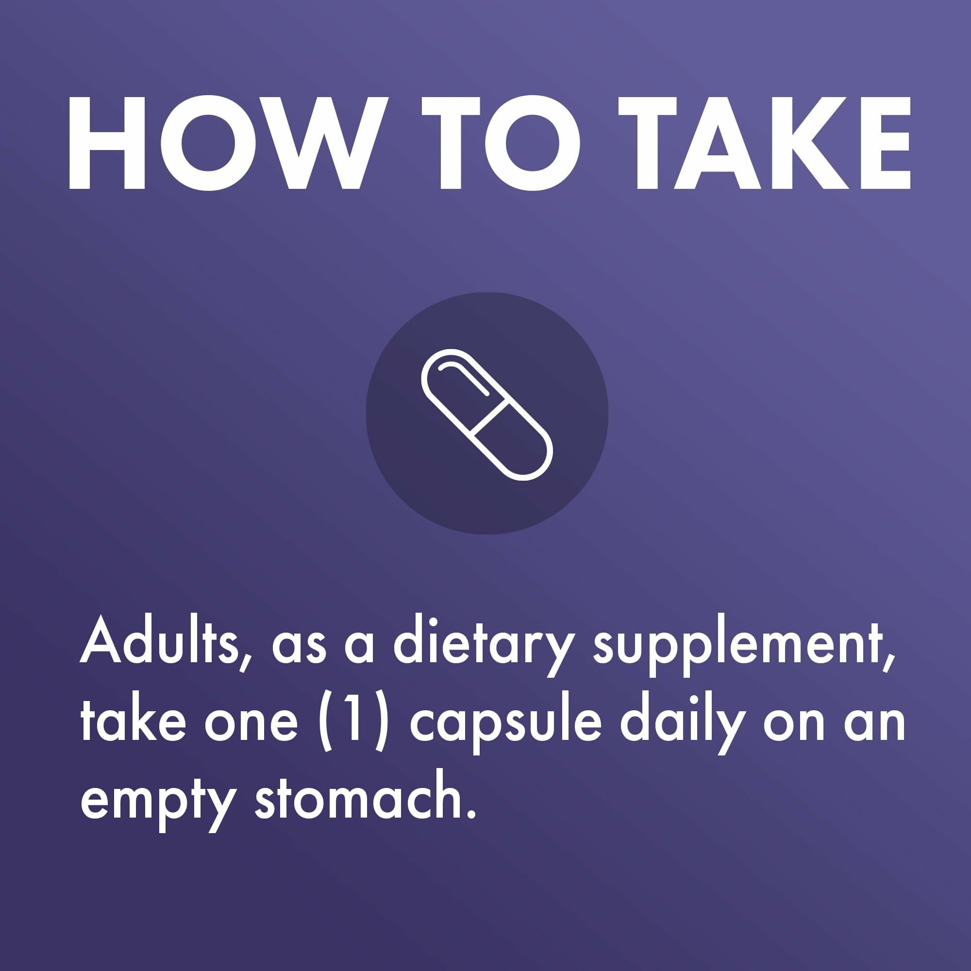 Capsules beside glass, illustrating easy daily use.