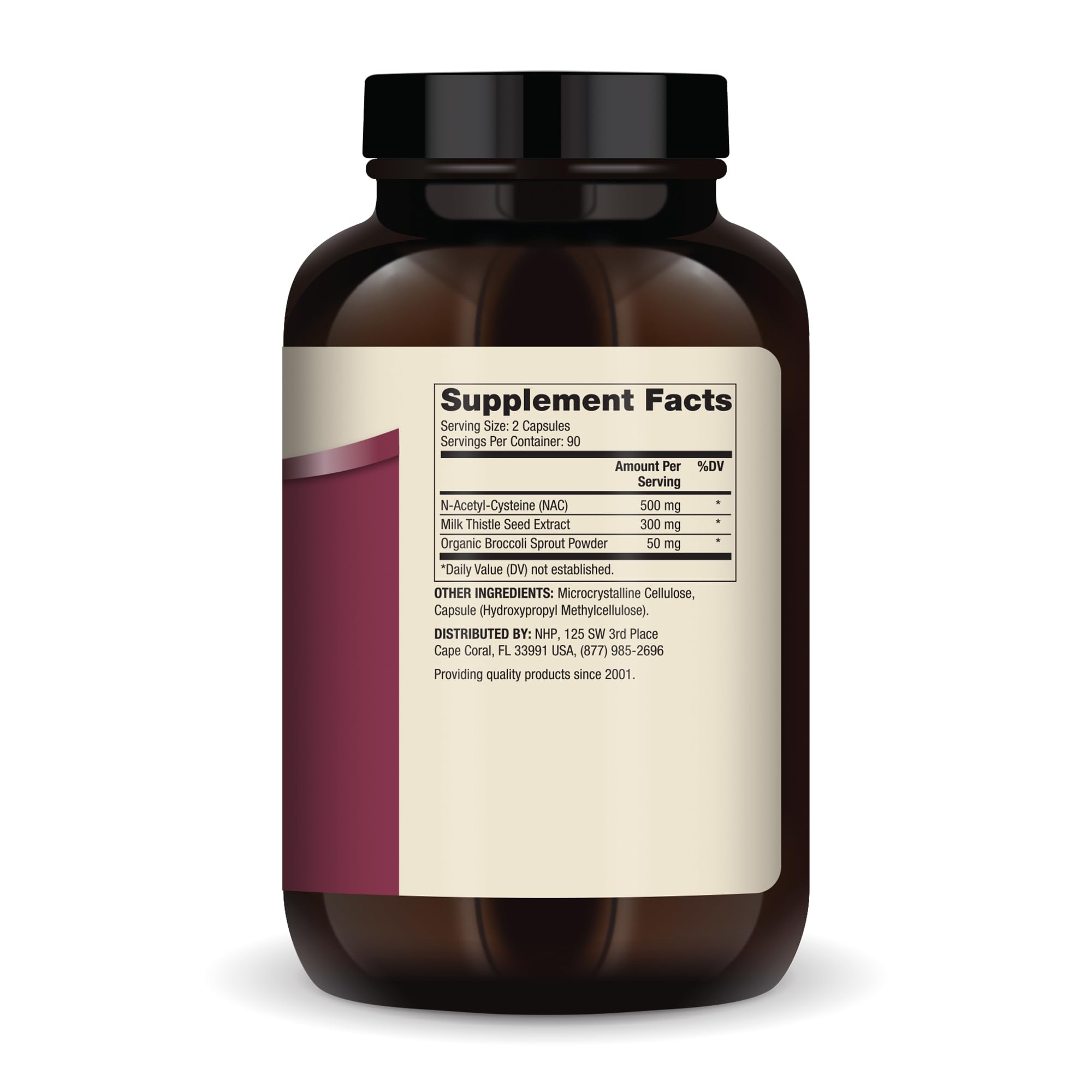 Dr. Mercola NAC with Milk Thistle bottle close-up highlighting product details and ingredients