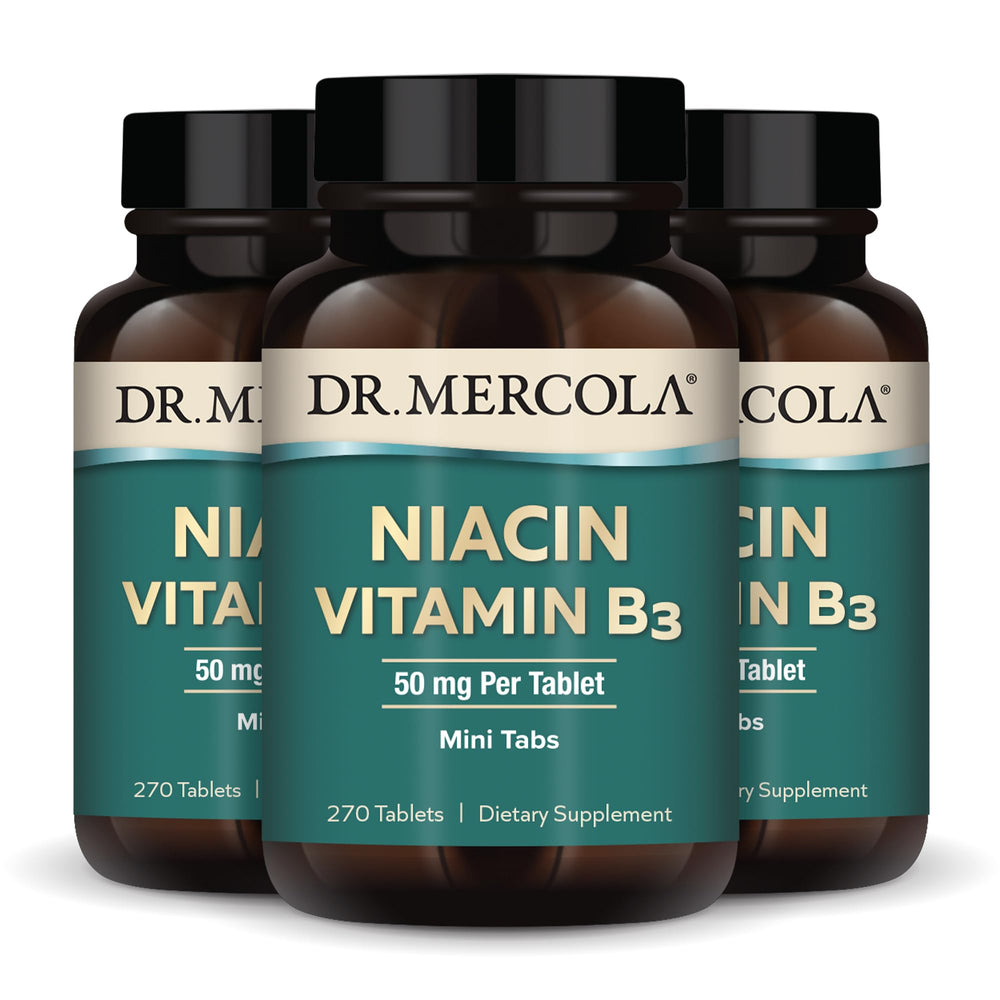 Dr. Mercola Niacin ingredient list highlights clean ingredients with no artificial additives.