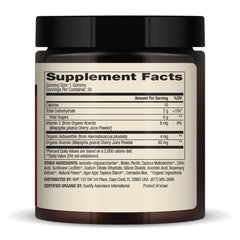 Dr. Mercola Organic Astaxanthin Gummies bottle side panel showing 4 mg per serving.