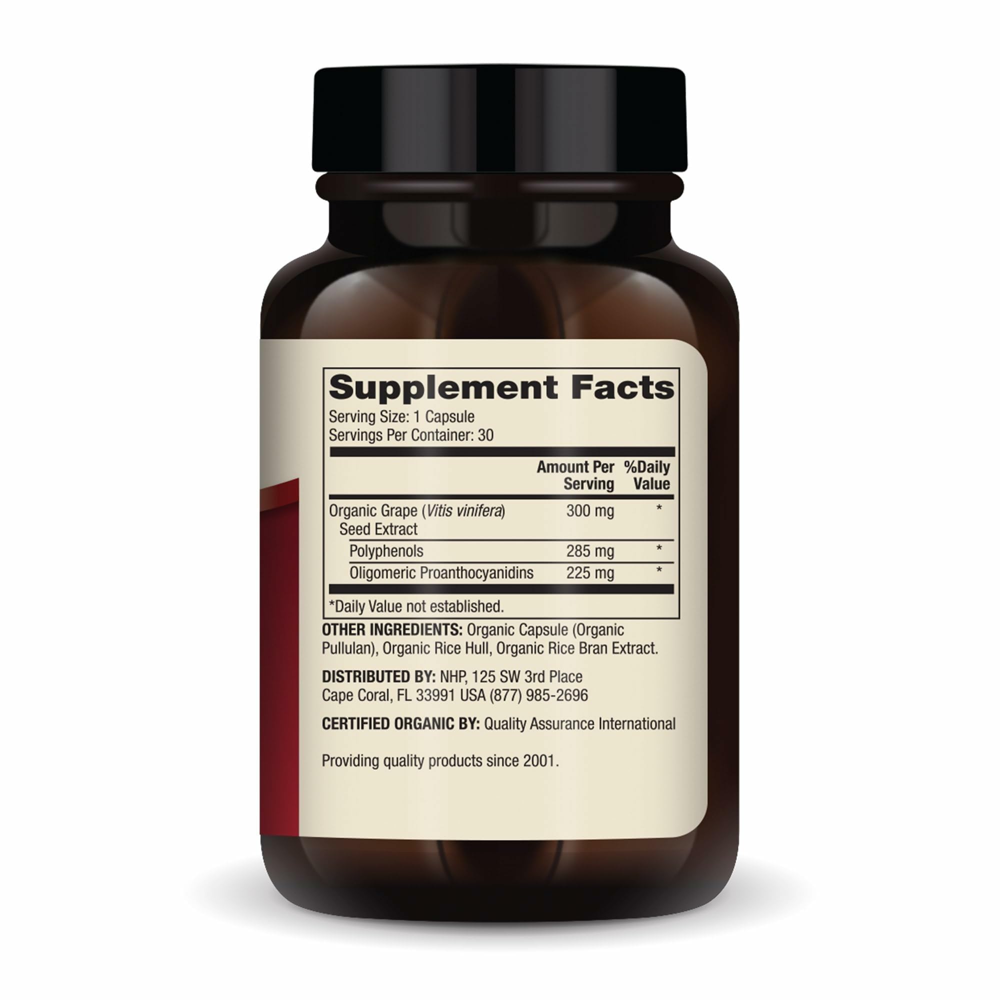 Close-up of Dr. Mercola Organic Blood Pressure Support label showing purity and potency.