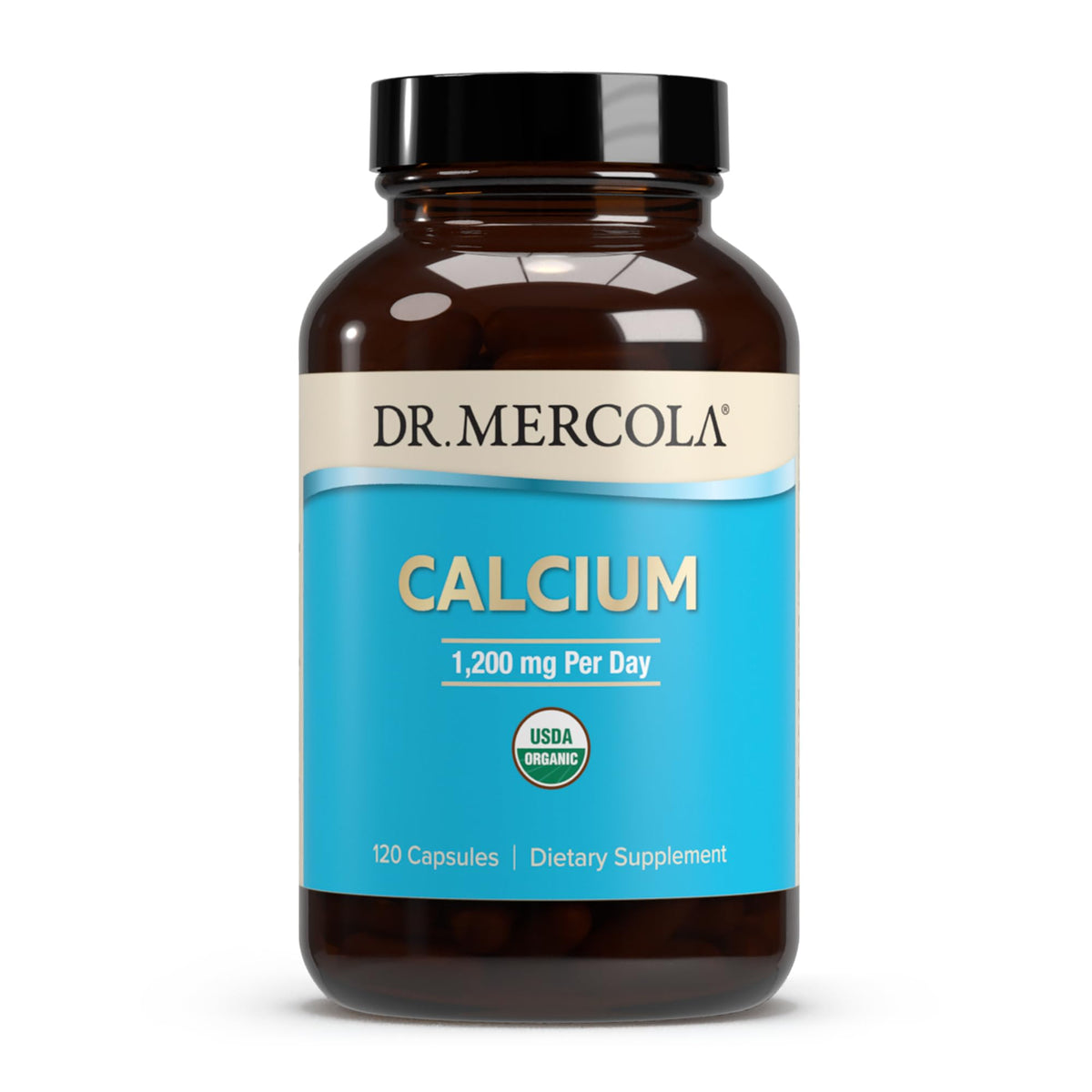 Dr. Mercola Organic Calcium bottle for daily calcium support.