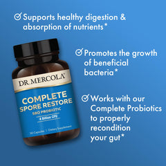 Dr. Mercola organic prebiotic mushroom blend supporting beneficial bacteria growth