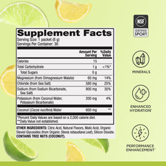 Close-up of Dr. Mercola ingredients showing minerals for hydration balance