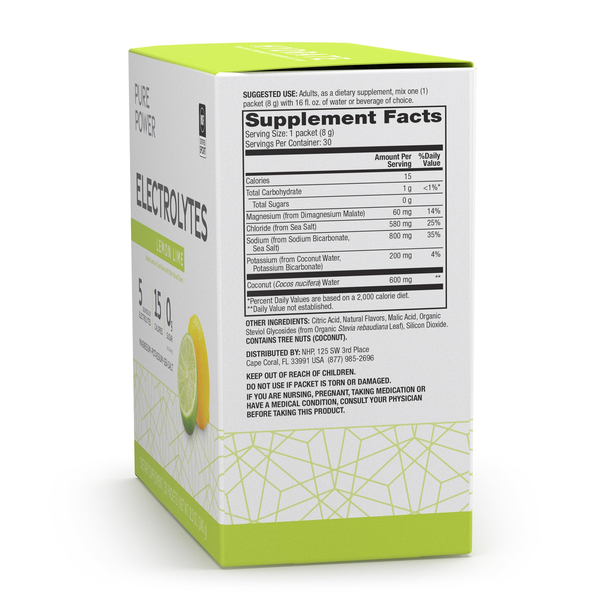 Dr. Mercola Pure Power Electrolytes packet dissolving in water for hydration