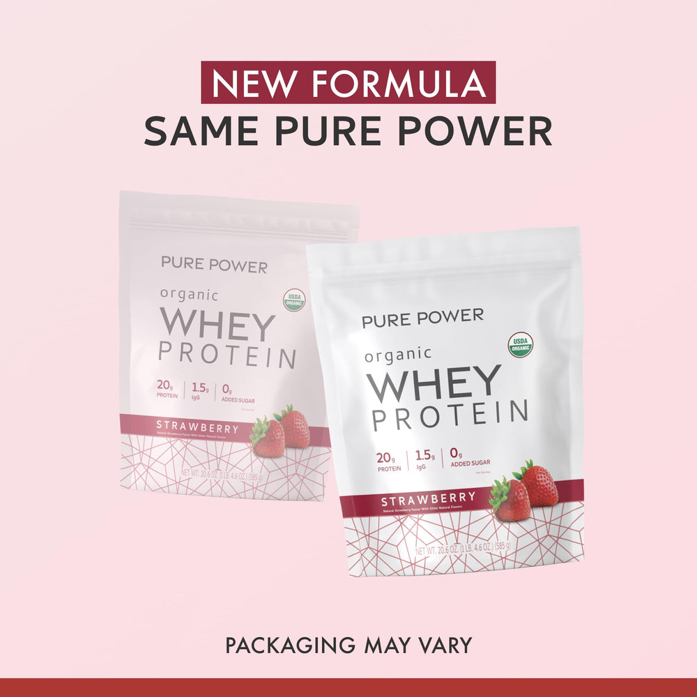 Close-up of label highlighting grass-fed, hormone-free ingredients for Dr. Mercola whey