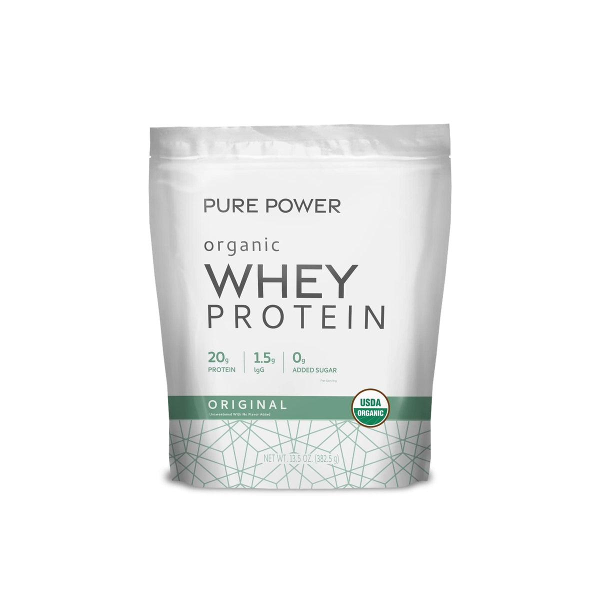 Dr. Mercola Pure Power Organic Whey Protein vanilla bottle for a creamy post-workout energy boost