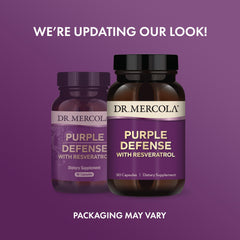 Capsules of Dr. Mercola Purple Defense for daily use