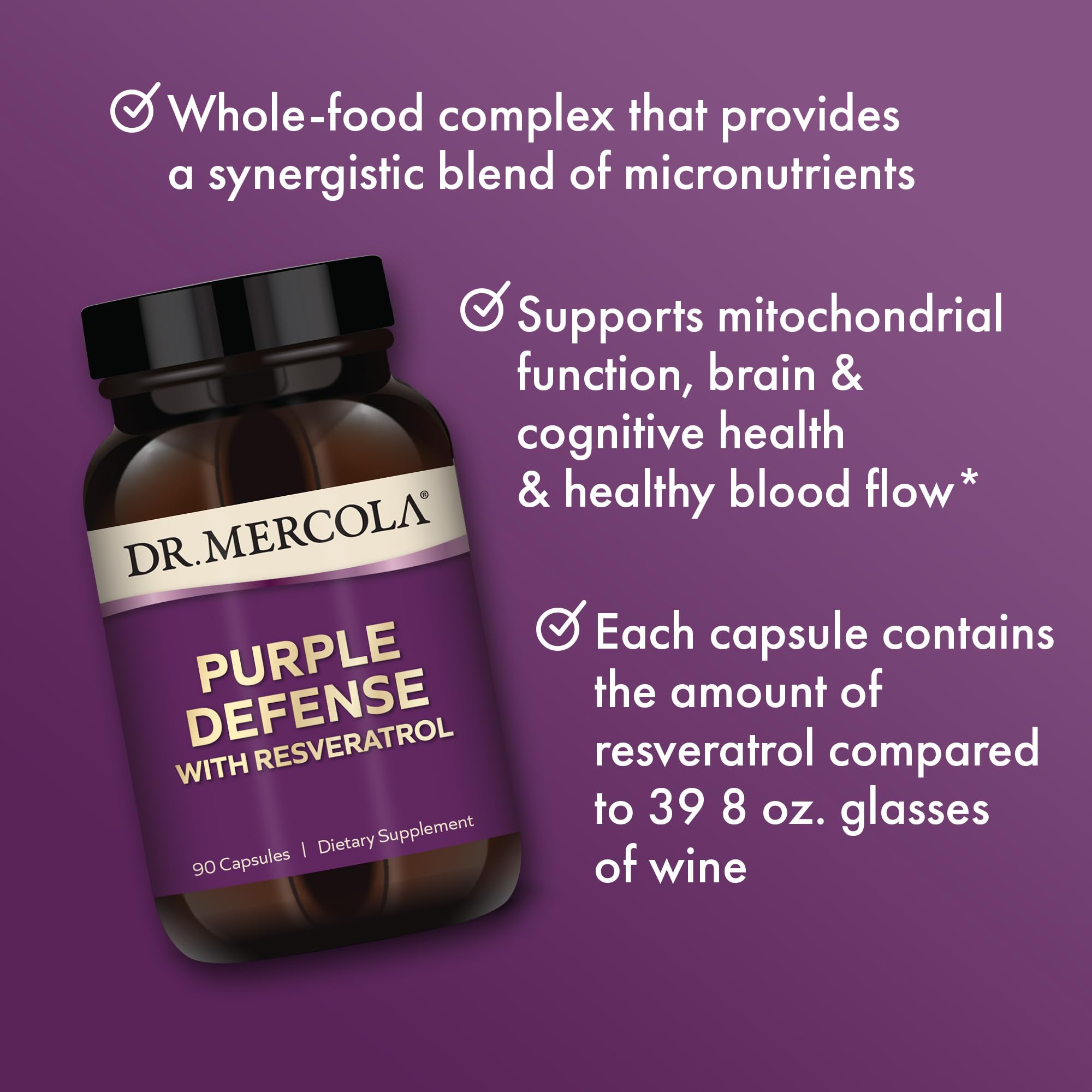 Grape skin extract segment in Dr. Mercola Purple Defense formula