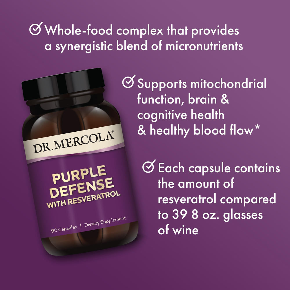 Grape skin extract segment in Dr. Mercola Purple Defense formula