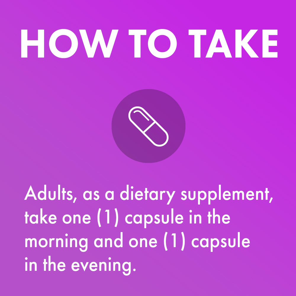 Ingredients highlight featuring trans-pterostilbene antioxidant content in the formula.