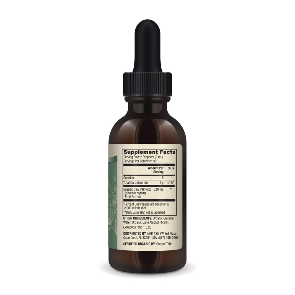 Dr Mercola Saw Palmetto Liquid Drops pour demonstrates easy on-the-go dosing