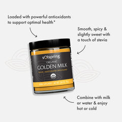 Close-up of Solspring spice blend with turmeric and ginger.