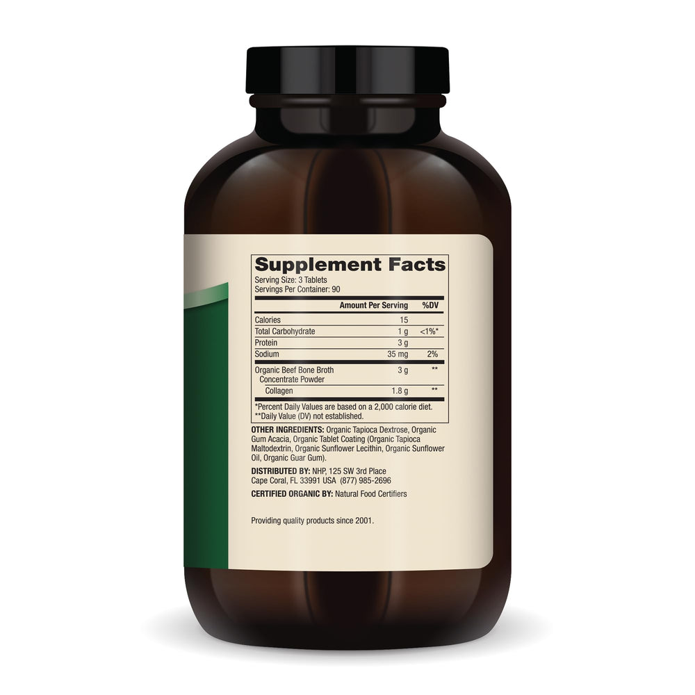 Close-up of Dr. Mercola collagen tablets showing convenient daily intake.